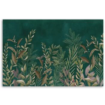 Obraz Deco Panel, Liście na zielonym tle - obrazek 3