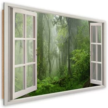 Obraz Deco Panel, Okno tropikalny las dżungla - obrazek 2