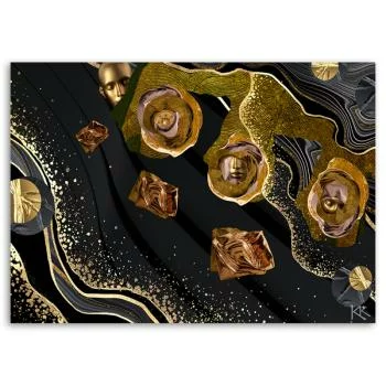 Obraz Deco Panel, Złote twarze abstrakcja - obrazek 3