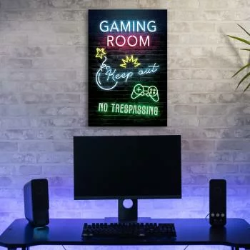 Obraz Deco Panel, Napis Pokój gracza gaming