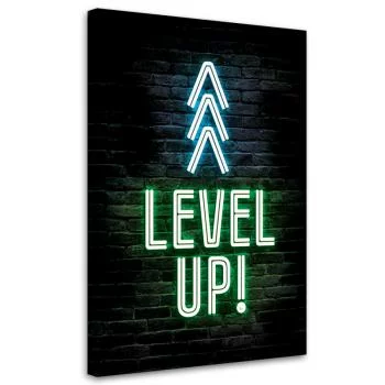 Obraz na płótnie, Napis Level up gaming - obrazek 2