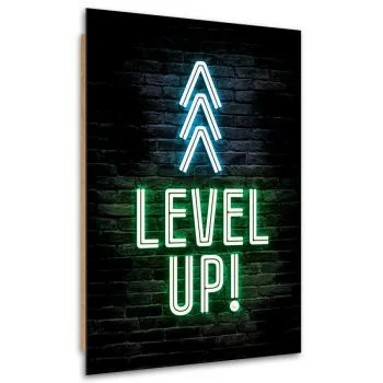Obraz Deco Panel, Napis Level up gaming - obrazek 2