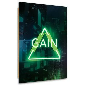 Obraz Deco Panel, Zielony napis GAIN dla gracza - obrazek 2
