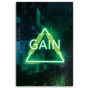 Obraz Deco Panel, Zielony napis GAIN dla gracza - obrazek 3