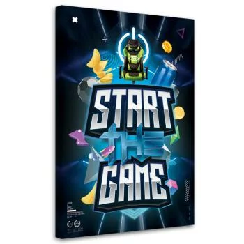 Obraz na płótnie, Napis start game dla graczy - obrazek 2
