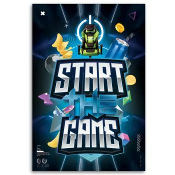Obraz Deco Panel, Napis start game dla graczy - obrazek 3