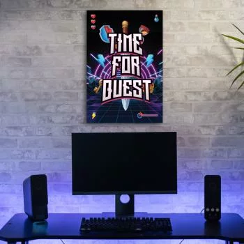 Obraz Deco Panel, Napis Time for quest dla graczy