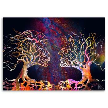 Obraz Deco Panel, Para drzew pocałunek abstrakcja - obrazek 3