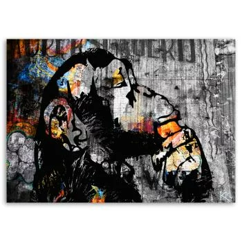 Obraz Deco Panel, Street art banksy małpa abstrakcja - obrazek 3