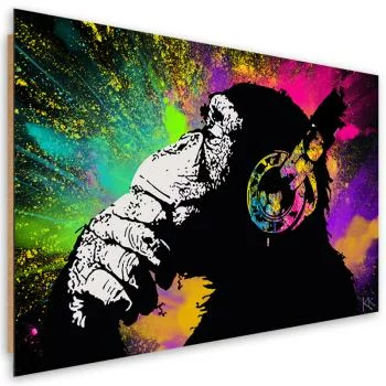 Obraz Deco Panel, Banksy kolorowa małpa - obrazek 2