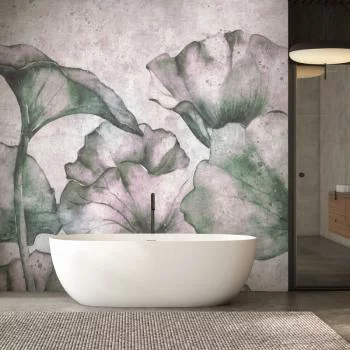 Fototapeta, Liście na tle betonu - obrazek 2