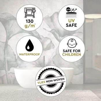 Fototapeta, Liście na tle betonu - obrazek 3