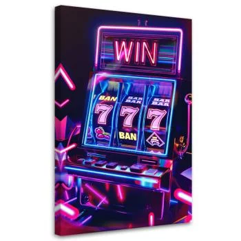 Obraz na płótnie, Automat do gier neon