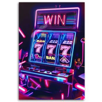 Obraz na płótnie, Automat do gier neon - obrazek 3