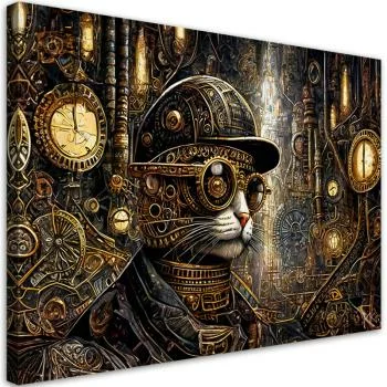 Obraz, Fantastyczny kot w stylu steampunk
