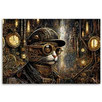 Obraz, Fantastyczny kot w stylu steampunk - obrazek 3
