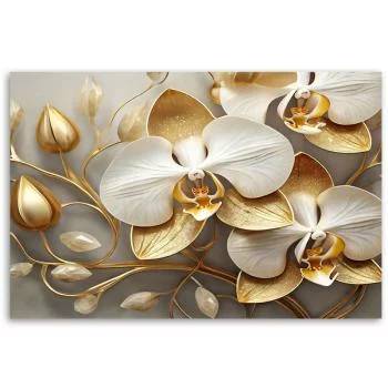 Obraz, Orchidea glamour złoty - obrazek 3