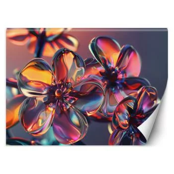 Fototapeta, Szklane kwiaty w pastelowych barwach