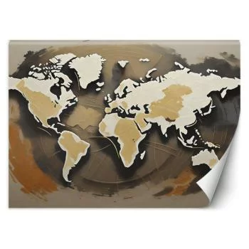 Fototapeta, Mapa świata retro