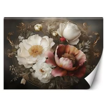 Fototapeta, Naturalne botaniczne kwiaty liściaste