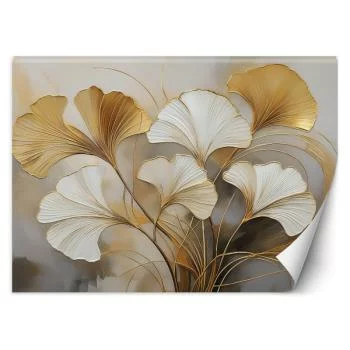 Fototapeta, Liście Botanica Beżowy