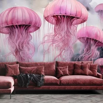 Fototapeta, Różowa meduza - obrazek 2