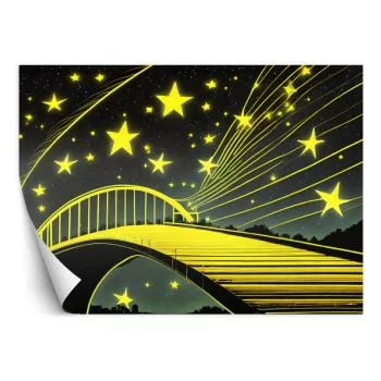Fototapeta, Gwiazdy Most Abstrakcyjny Neon