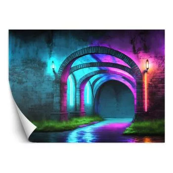 Fototapeta, Abstrakcja tunelu neonowego