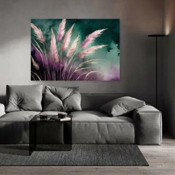 Obraz na płótnie, Trawa pampasowa Natura Botanika abstrakcyjna - obrazek 2