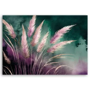 Obraz na płótnie, Trawa pampasowa Natura Botanika abstrakcyjna - obrazek 3
