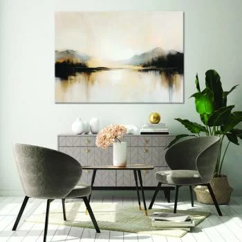 Obraz na płótnie, Abstrakcja w beżu - obrazek 2