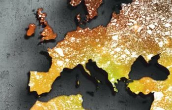 Obraz na płótnie - kolorowa mapa świata - obrazek 3