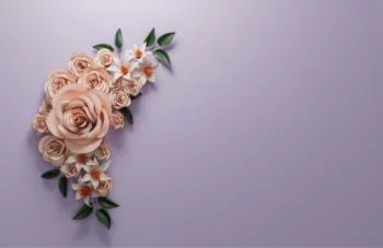 Fototapeta 3D - papierowe kwiaty