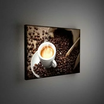 Obraz podświetlany LED - kawa