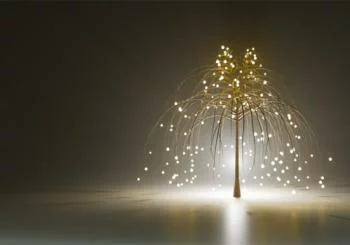 Fototapeta 3D - świecące drzewko - obrazek 2