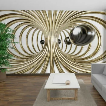 Fototapeta mataliczna 3D - spiralna konstrukcja