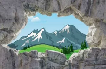 Fototapeta 3D dla dzieci - góry - obrazek 2