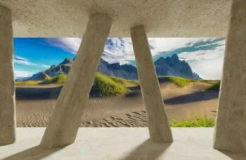 Fototapeta 3D stepowy krajobraz - obrazek 2