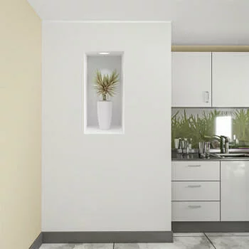 Naklejka na ścianę 3D do kuchni - kwiat we wnęce XXXII