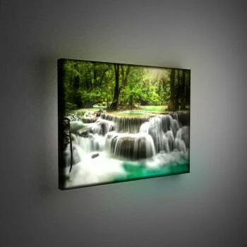 Obraz podświetlany LED - wodospad