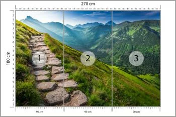 Fototapeta - Kamienna Ścieżka przez Zielone Górskie Wzgórza - obrazek 3