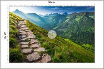 Fototapeta - Kamienna Ścieżka przez Zielone Górskie Wzgórza - obrazek 3
