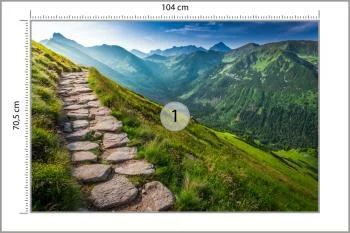 Fototapeta - Kamienna Ścieżka przez Zielone Górskie Wzgórza - obrazek 3