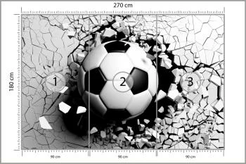 Fototapeta Piłka Nożna - Efekt 3D - obrazek 3