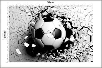 Fototapeta Piłka Nożna - Efekt 3D - obrazek 3