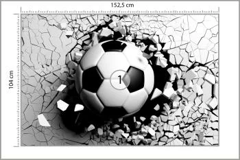 Fototapeta Piłka Nożna - Efekt 3D - obrazek 3