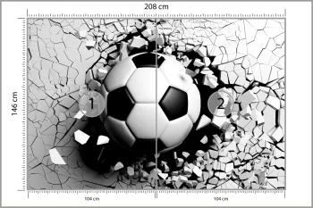 Fototapeta Piłka Nożna - Efekt 3D - obrazek 3