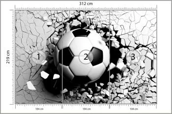 Fototapeta Piłka Nożna - Efekt 3D - obrazek 3