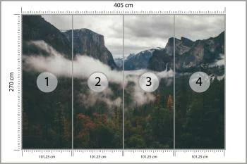 Fototapeta - Górski Widok z Mgłą w Dolinie - obrazek 3