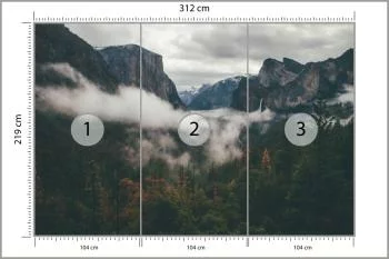 Fototapeta - Górski Widok z Mgłą w Dolinie - obrazek 3